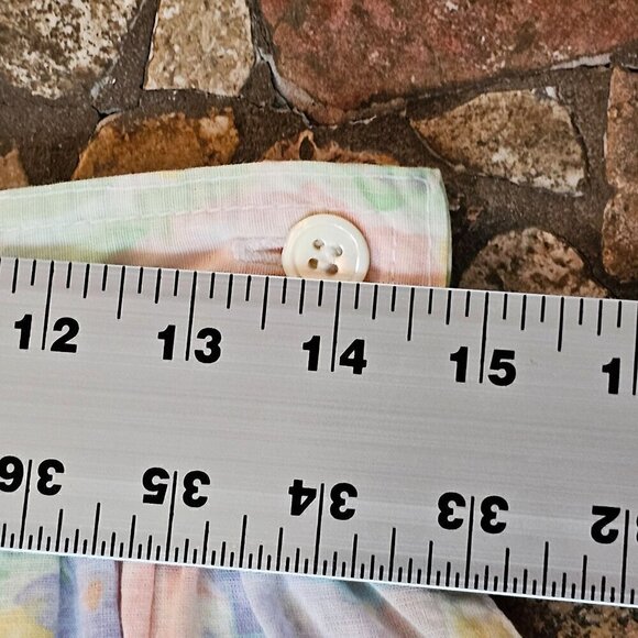 Vintage Calvin Klein Studio Floral Pastel Skirt, Cotton/Linen/Ramie, Size S/M - Picture 11 of 12